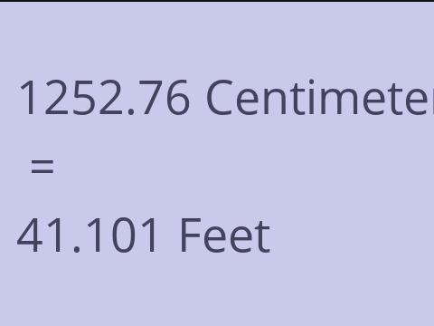 1252.76 CM TO FEET