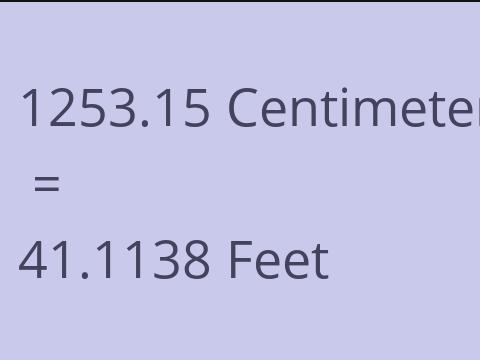 1253.15 CM TO FEET