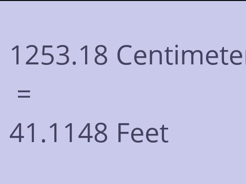 1253.18 CM TO FEET