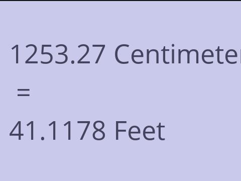 1253.27 CM TO FEET