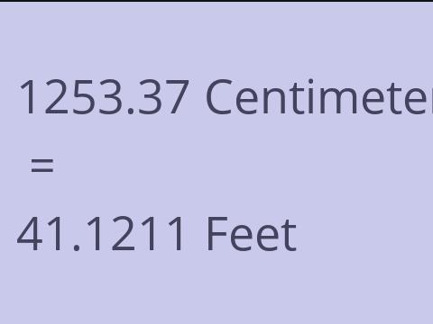 1253.37 CM TO FEET