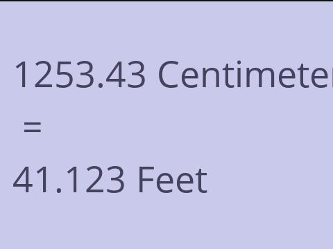 1253.43 CM TO FEET