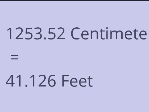 1253.52 CM TO FEET