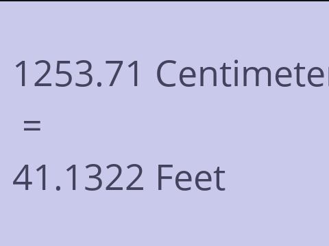 1253.71 CM TO FEET