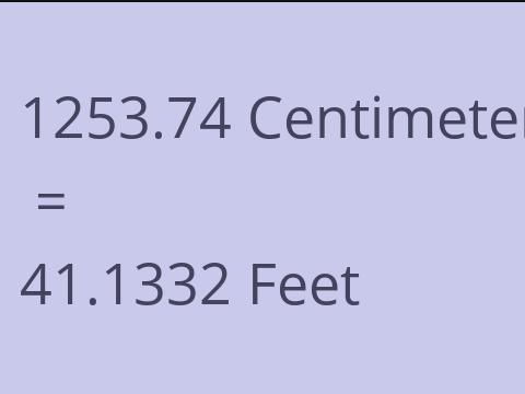 1253.74 CM TO FEET