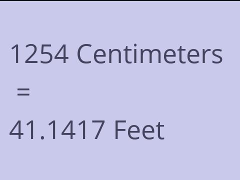 1254 CM TO FEET