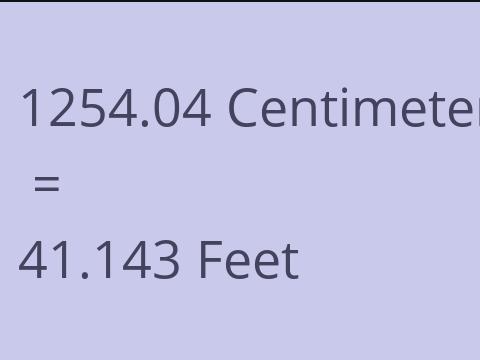 1254.04 CM TO FEET