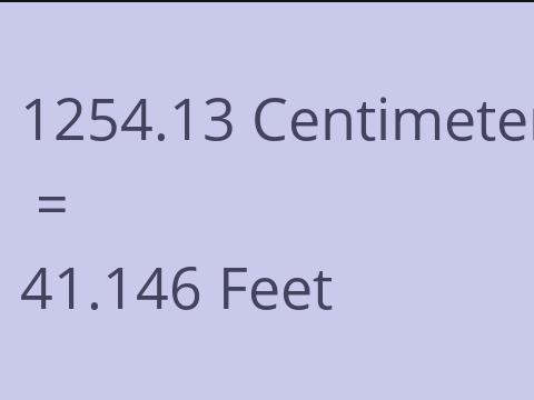 1254.13 CM TO FEET