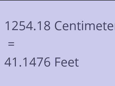 1254.18 CM TO FEET