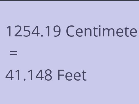 1254.19 CM TO FEET