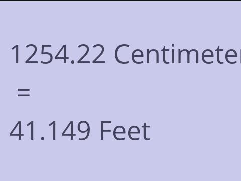 1254.22 CM TO FEET