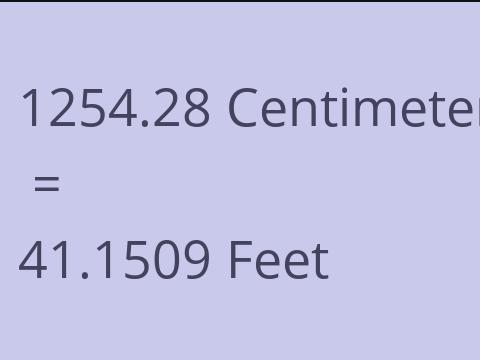 1254.28 CM TO FEET