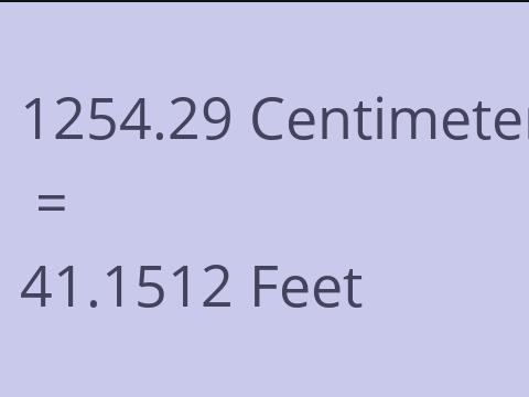 1254.29 CM TO FEET