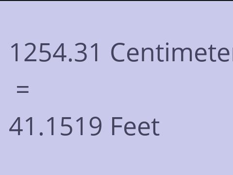 1254.31 CM TO FEET