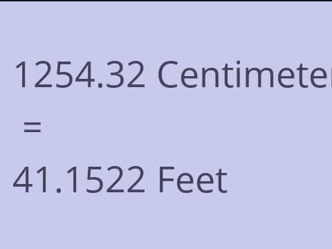 1254.32 CM TO FEET