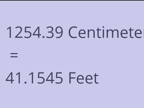 1254.39 CM TO FEET