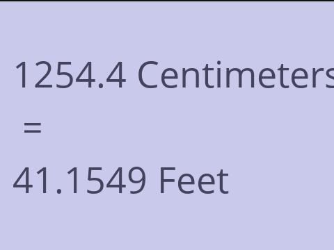 1254.4 CM TO FEET