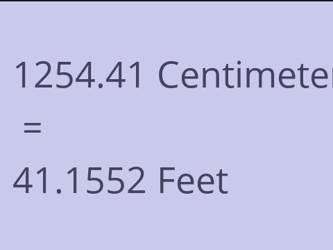 1254.41 CM TO FEET