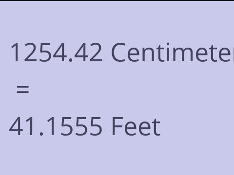 1254.42 CM TO FEET