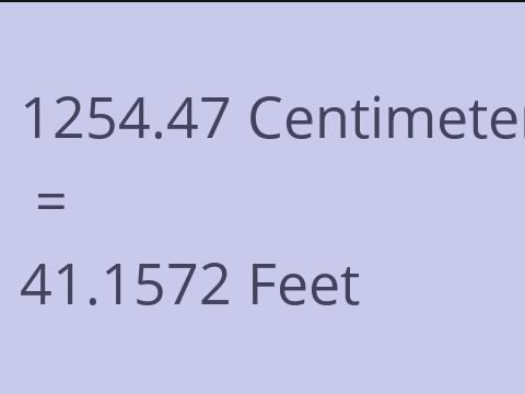 1254.47 CM TO FEET