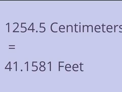 1254.5 CM TO FEET