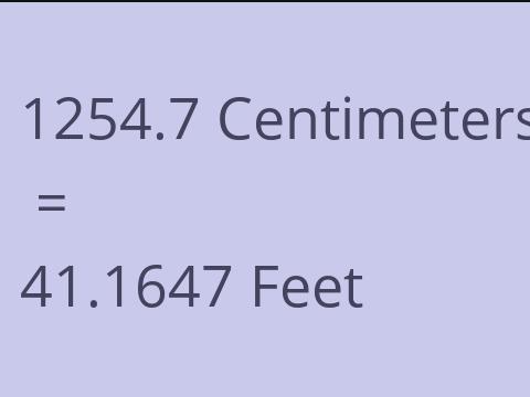 1254.7 CM TO FEET