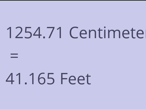 1254.71 CM TO FEET