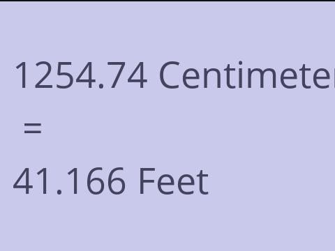 1254.74 CM TO FEET