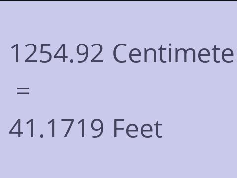 1254.92 CM TO FEET