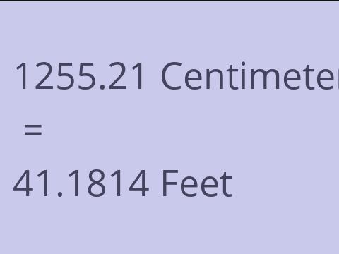 1255.21 CM TO FEET