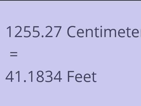 1255.27 CM TO FEET