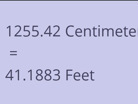 1255.42 CM TO FEET