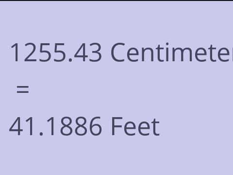 1255.43 CM TO FEET