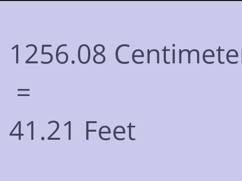 1256.08 CM TO FEET