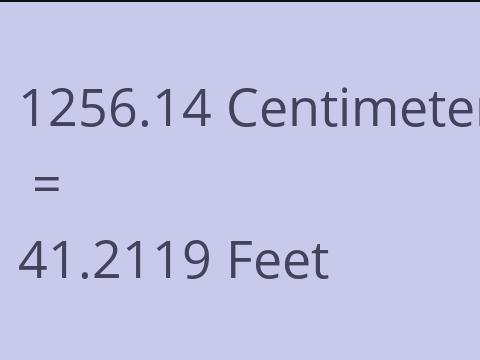 1256.14 CM TO FEET