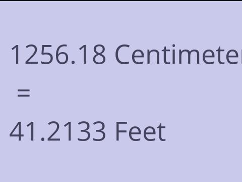 1256.18 CM TO FEET