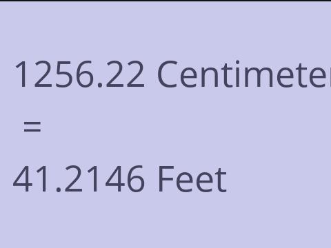 1256.22 CM TO FEET