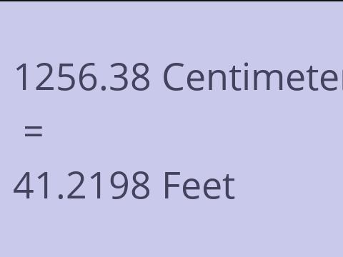 1256.38 CM TO FEET