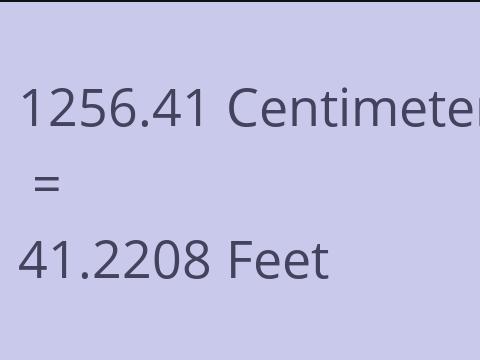 1256.41 CM TO FEET