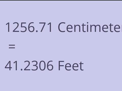 1256.71 CM TO FEET