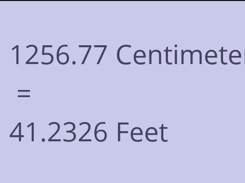 1256.77 CM TO FEET