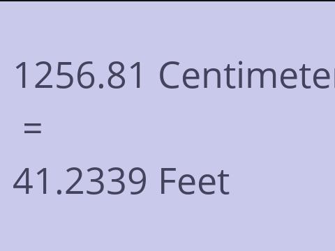 1256.81 CM TO FEET