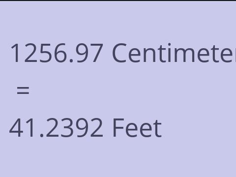 1256.97 CM TO FEET