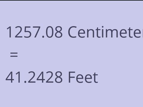 1257.08 CM TO FEET