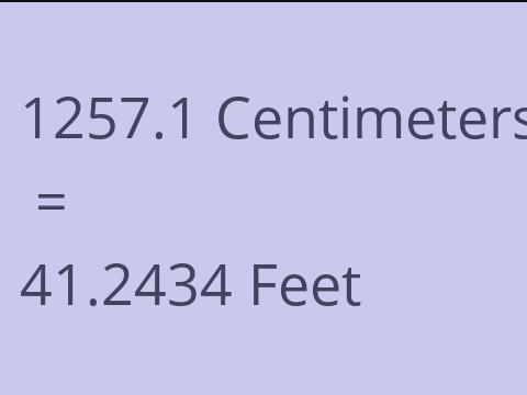 1257.1 CM TO FEET