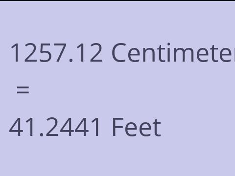 1257.12 CM TO FEET