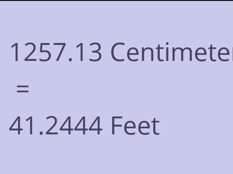 1257.13 CM TO FEET