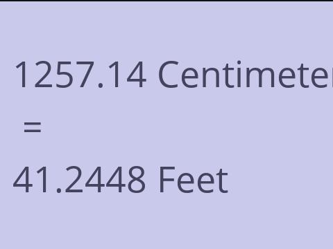 1257.14 CM TO FEET