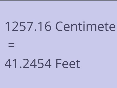 1257.16 CM TO FEET