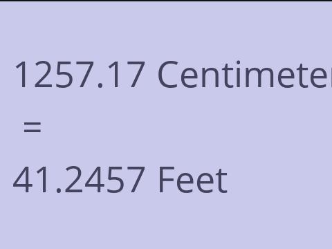 1257.17 CM TO FEET